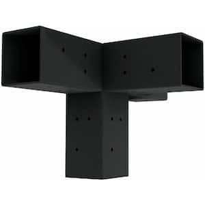 LINX 4 in. TetraFit Black Steel Extension Bracket Pergola for 4x4 Wood Posts (1-Pack)