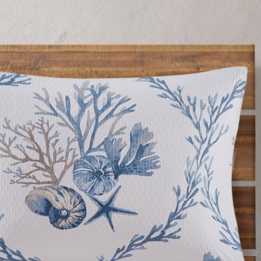 Blue and White Cotton Nautical 7-Piece Duvet Cover Set