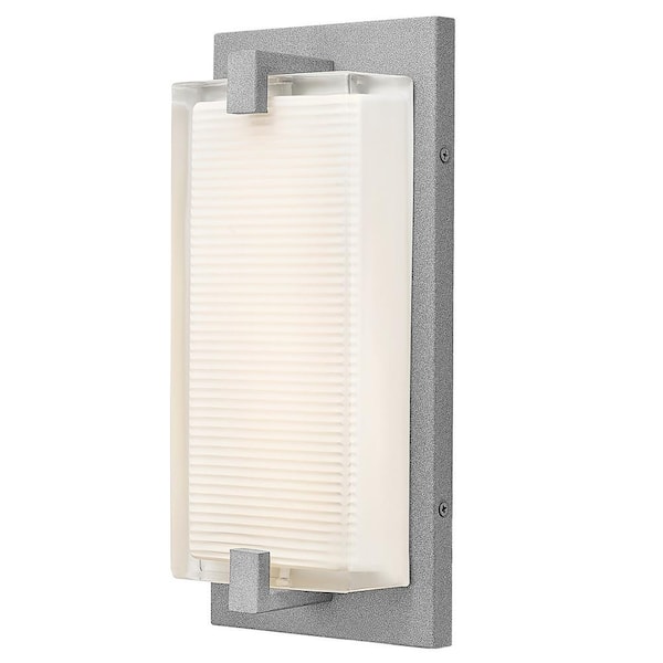 6 in. 20W Vanity Light Dimmable 1 Light Grey LED Wall Sconce Light with Glass Shade 5 Color Temperatures Adjustable