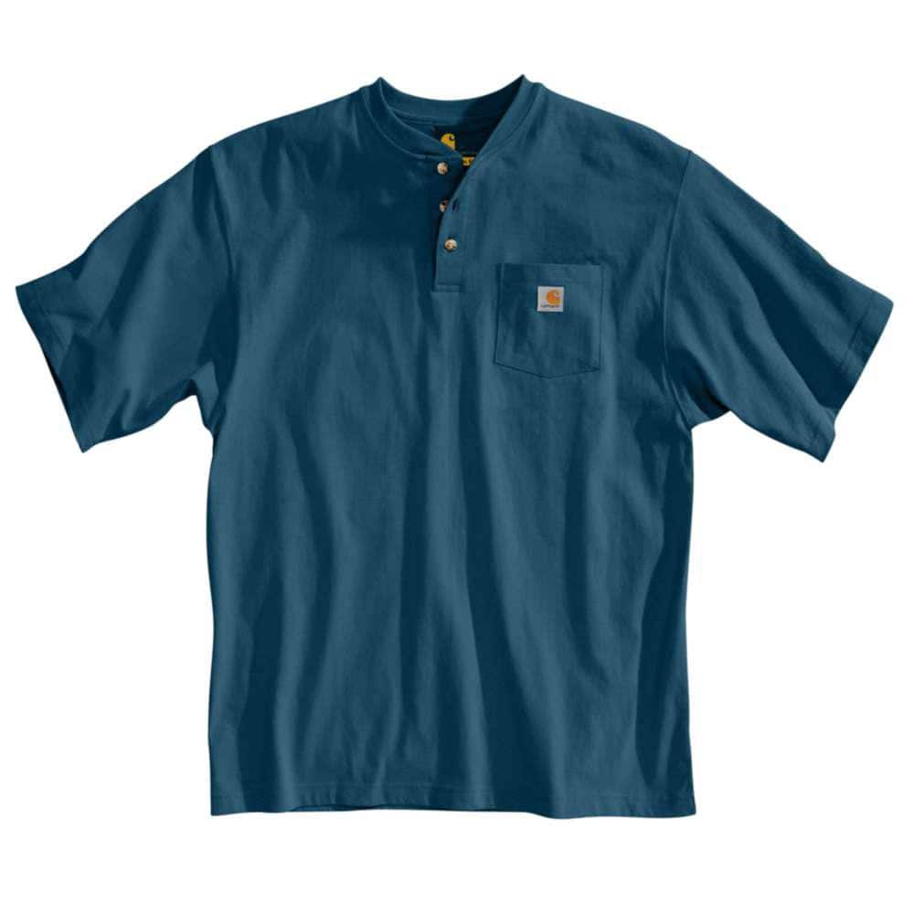 Carhartt Men's Regular Medium Stream Blue Cotton Short-Sleeve T-Shirt ...