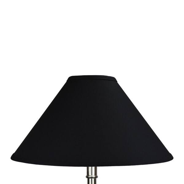 Black Nickel Hardware Coolie Lamp Shade, 9 Inch Wide Lamp Shade
