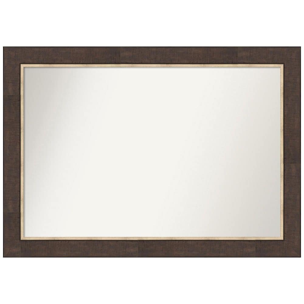 Amanti Art Lined Bronze 41 in. W x 29 in. H Non-Beveled Bathroom 