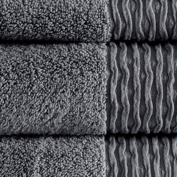 Madison Park Signature Charcoal Turkish Cotton 6 Piece Bath Towel Set