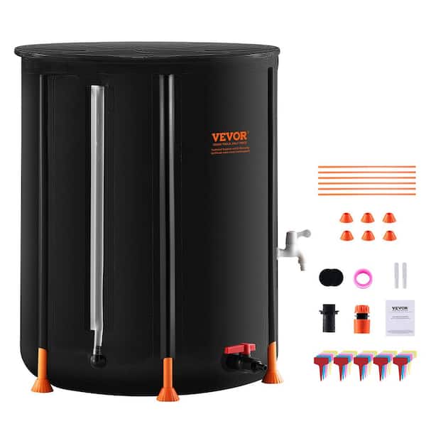 VEVOR Collapsible Rain Barrel, 53 Gal./201 L Portable Rain Water Collection Barrel PVC Rainwater Collection System