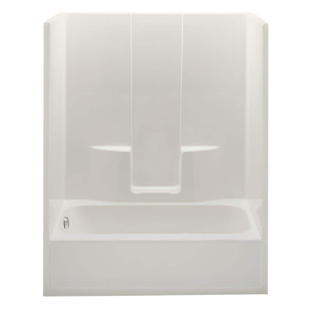 Everyday 60 in. x 34.5 in. x 76.5 in. 1-Piece Bath and Shower Kit with Left