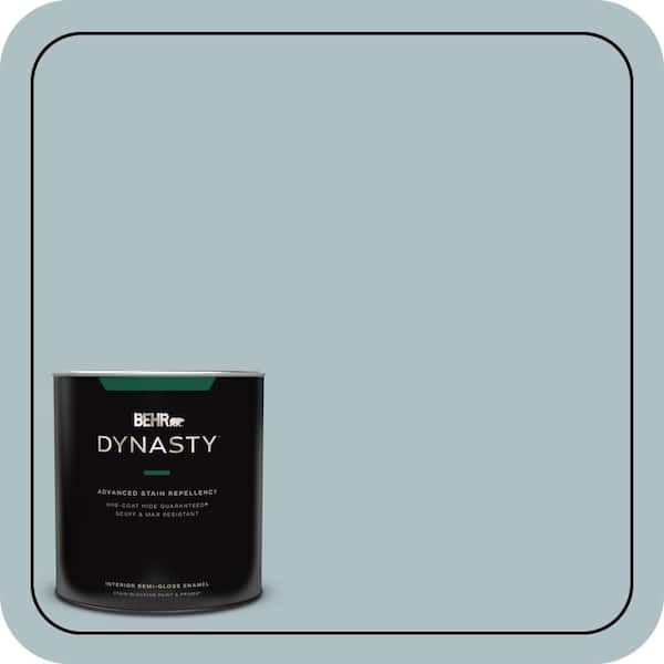 BEHR DYNASTY 1 qt. #PPU13-14 Ozone One-Coat Hide Semi-Gloss Enamel Interior Stain-Blocking Paint & Primer