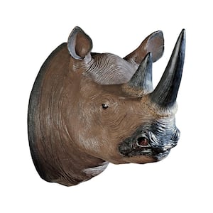 20.5 in. x 16 in. Black Rhinoceros Wall Trophy