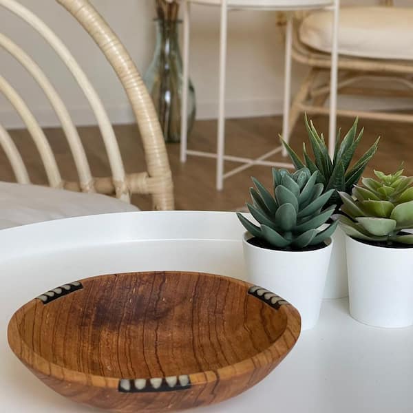 Olive wood soap dish oval, set including tray + natural soap