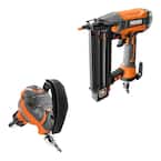 Pneumatic 18-Gauge 2-1/8 in. Brad Nailer and 3-1/2 in. Full Size Palm Nailer