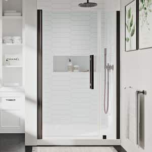 Pasadena 36 in. L x 32 in. W x 75 in. H Alcove Shower Kit with Pivot Frameless Shower Door in ORB and Shower Pan