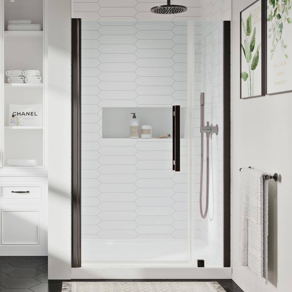 OVE Decors Pasadena 36 in. L x 32 in. W x 72 in. H Alcove Shower Kit with Pivot Frameless Shower