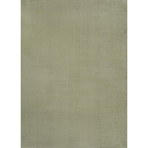 Twyla Classic Sage Green 5 ft. x 8 ft. Solid Low-Pile Machine-Washable Area Rug