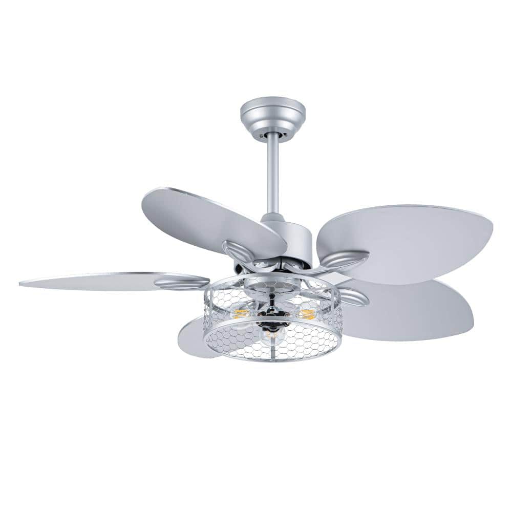 42 in. Silver Quiet Reversible DC Motor Ceiling Fan with Remote Control, Adjust Height 3-Color Temperature price history on PriceWatchPro