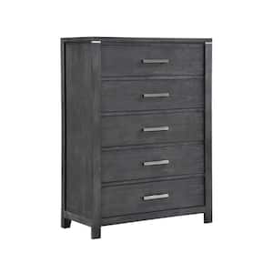 New Classic Furniture Odessa Charcoal 5-Drawer 38 in. Chest of Drawers