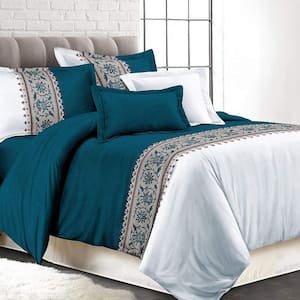 3-Pieces Green Ultra Soft 100% Microfiber Polyester Queen Comforter set with 2 Pillow Shams