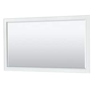 Wyndham Collection Margate 56 In W X 33 H Framed Rectangular Bathroom Vanity Mirror White Wcv3030m56wht The Home Depot Wyndham Collection Margate 56 In W X, 60 Inch Framed Bathroom Mirror White