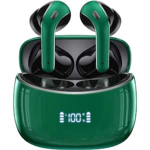 X15 Wireless Bluetooth Earbuds with 60-Hours Playtime and LED Power Display, Green