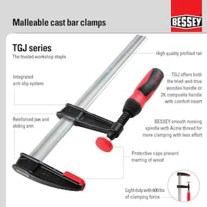 TGJ Series 30 in. Bar Clamp with Composite Plastic Handle and 2-1/2 in. Throat Depth
