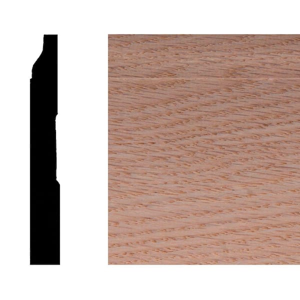 Unbranded LWM623 3/8 in. x 3-1/4 in. Oak Wood Base Moulding