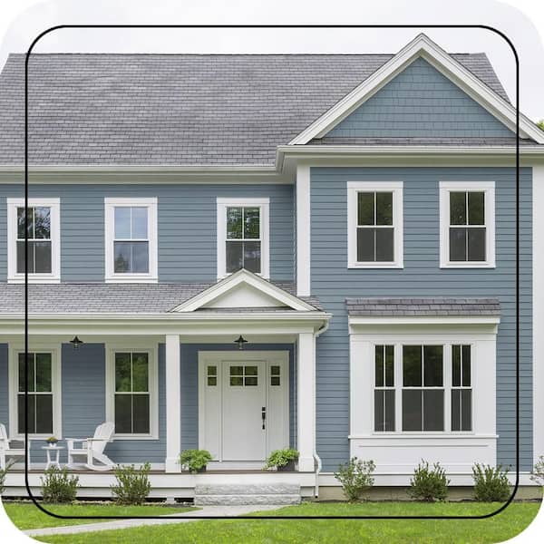 BEHR ULTRA 5 gal. #N480-5 Adirondack Blue Satin Enamel Exterior