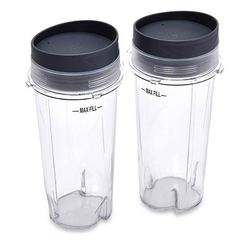 Blender Cups for Ninja Blender, 16oz Cup with Sip Lids Compatible with Nutri Ninja Auto IQ Series Blenders