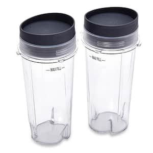 16 oz. Clear Single Serve Cups with Lids for BL660-Professional Blender (2-Pack)