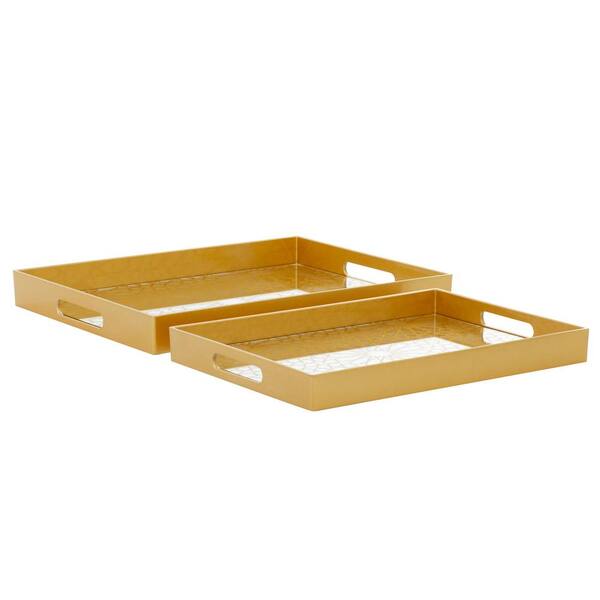 Lifetime Brands Set Of 2-MDF Multi Colored Decorative Tray 5282173