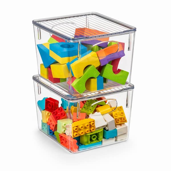 Plastic Food Storage Container with Lids (2-Pack)