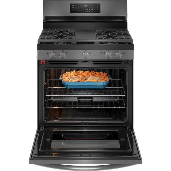 https://images.thdstatic.com/productImages/bbaf70ff-3391-4150-bde1-aa89653e4207/svn/smudge-proof-black-stainless-steel-frigidaire-gallery-single-oven-gas-ranges-gcrg3060bd-e1_600.jpg