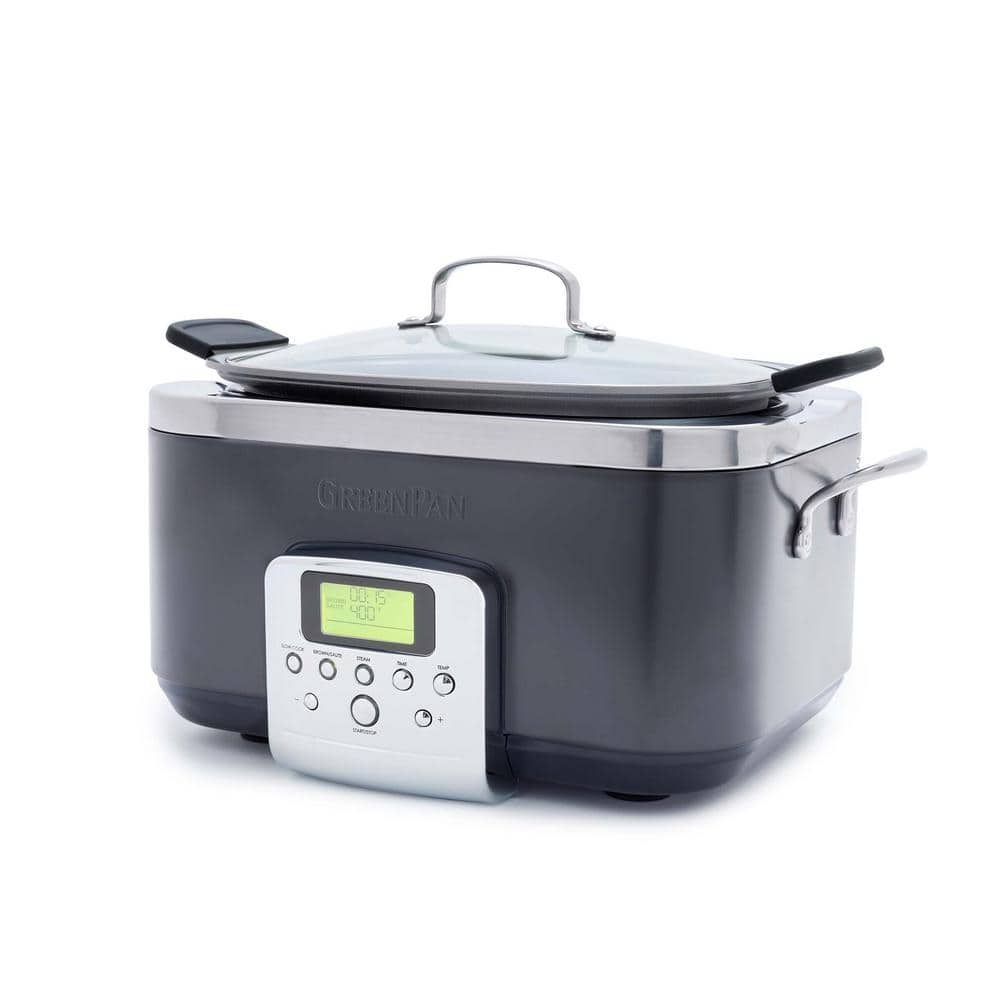 6 Qt. Graphite Ceramic Nonstick Slow Cooker