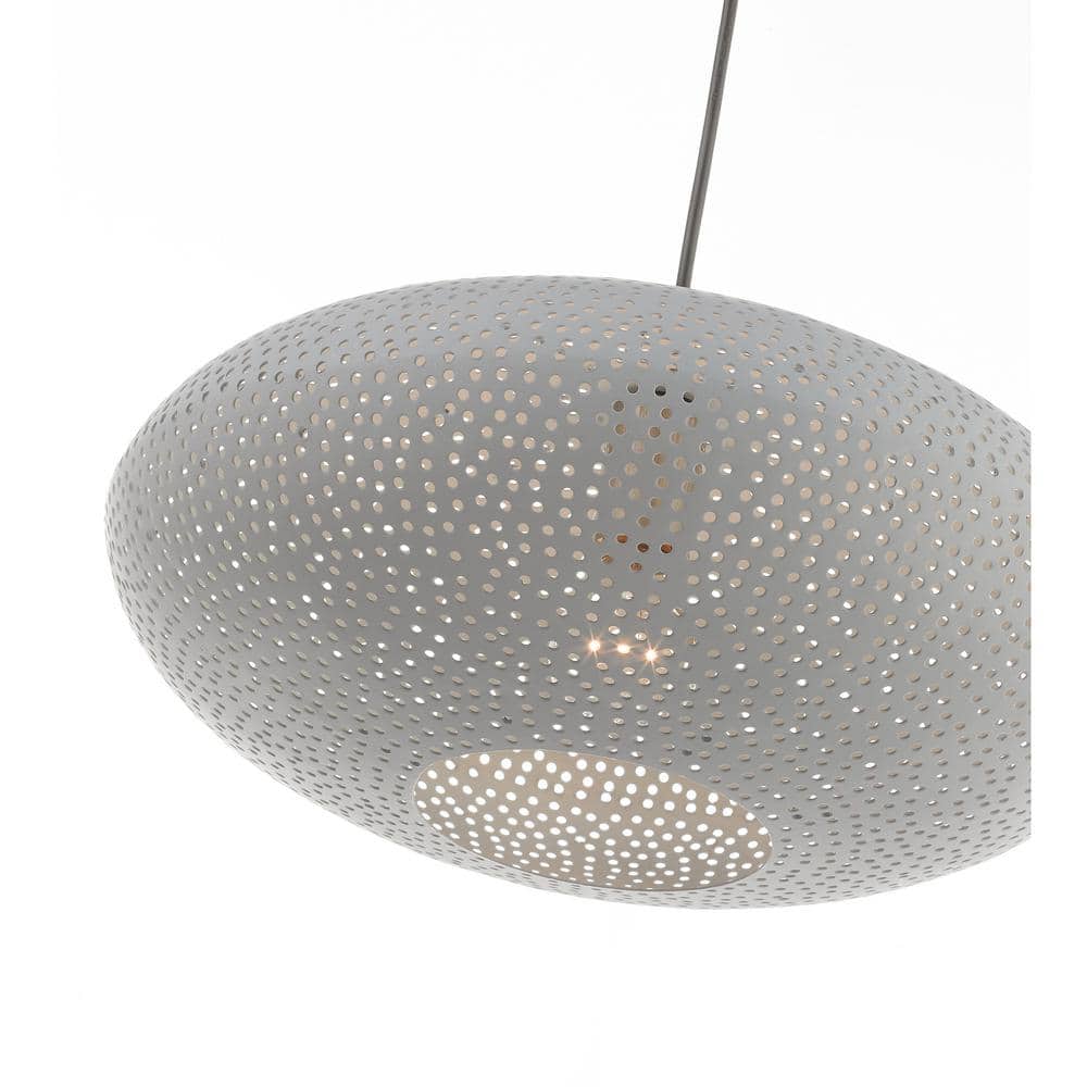 Nordic Gray and Nickel 1-Light Globe Pendant