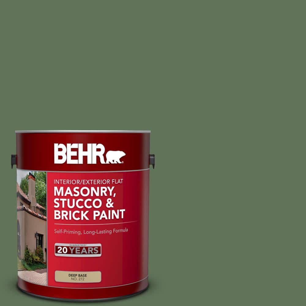1 gal. #PPU10-01 Scallion Flat Interior/Exterior Masonry, Stucco and Brick 