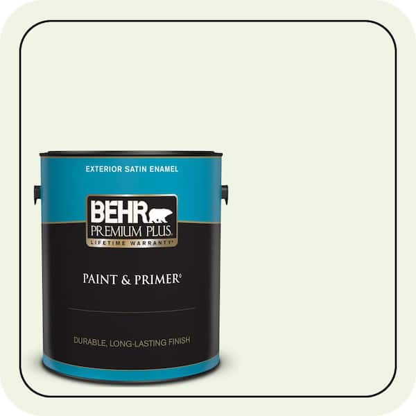 BEHR PREMIUM PLUS 1 gal. #M370-1 Fresh Dew Satin Enamel Exterior Paint & Primer