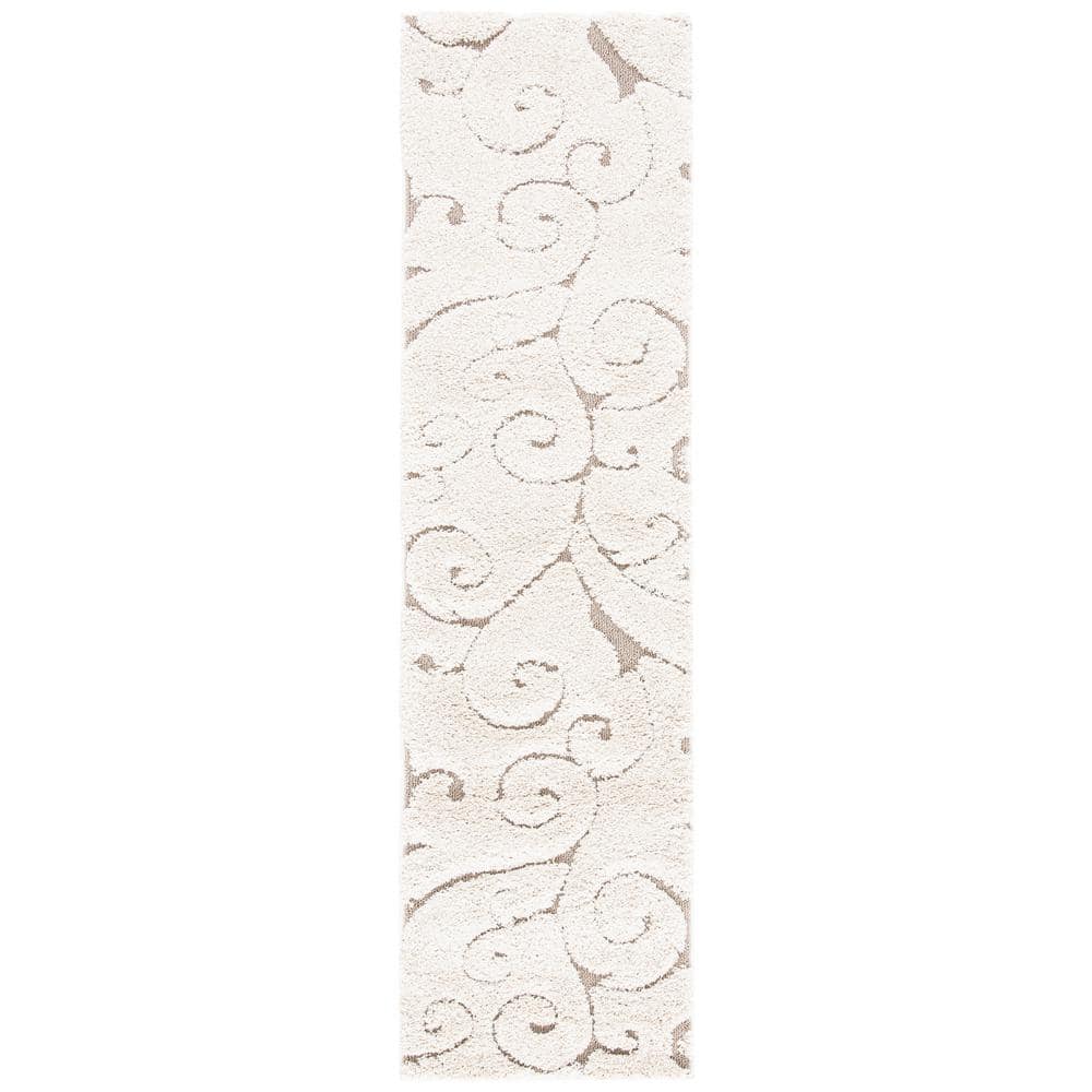 Florida Shag Cream/Beige 2 ft. x 15 ft. Floral Runner Rug price history on PriceWatchPro