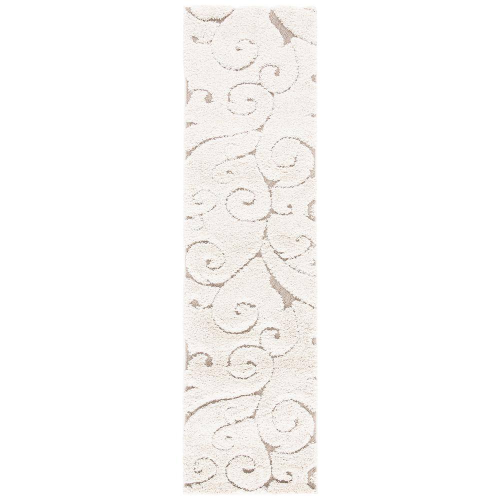 Florida Shag Cream/Beige 2 ft. x 21 ft. Floral Runner Rug price history on PriceWatchPro
