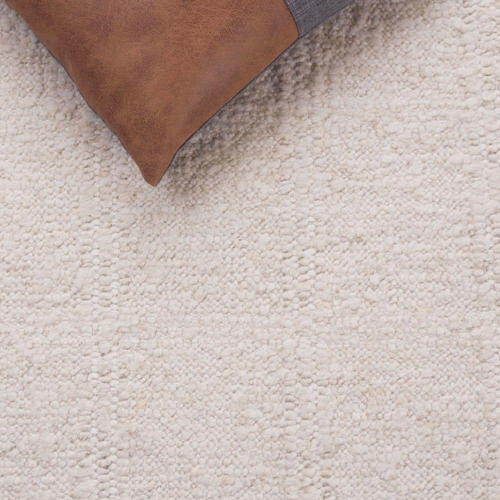 Manhattan 9 ft. x 12 ft. Ivory Modern Solid Color Area Rug - thumbnail 5