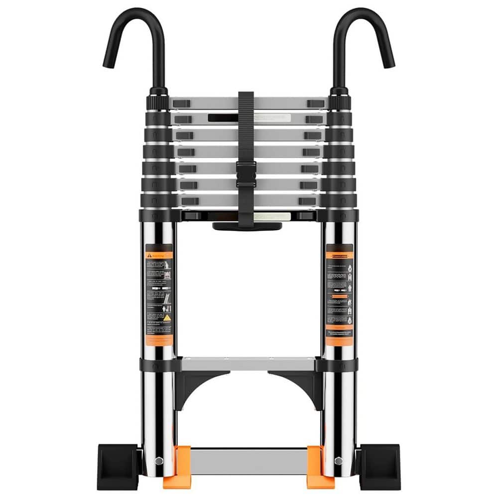 12.5 ft Telescoping Extension Ladder Heavy Duty 330 lbs Capacity Stable Hooks Stabilizer Bar Multi-Purpose 1 Pack price history on PriceWatchPro