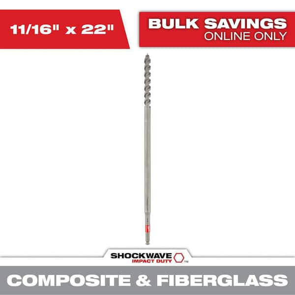 11/16 in. x 22 in. Fiberglass Utility Auger Bit