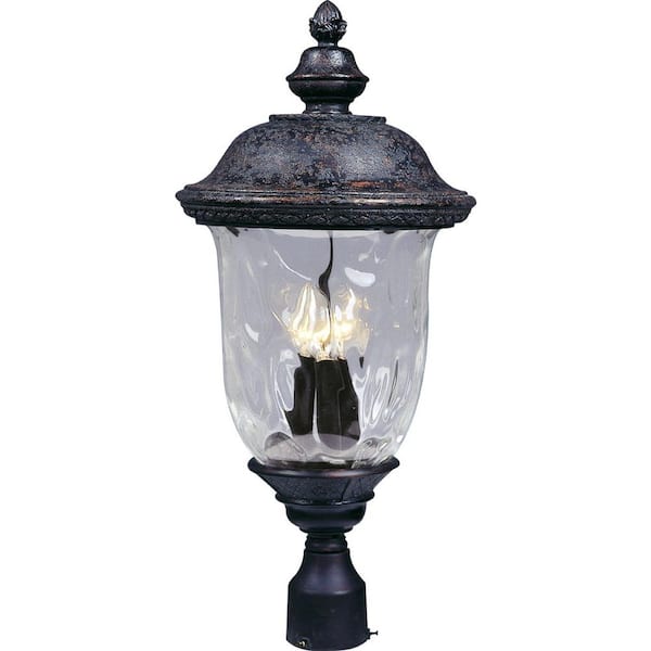 Maxim Lighting Carriage House DC 3-Light Oil-Rubbed Bronze Outdoor Pole/Post Mount