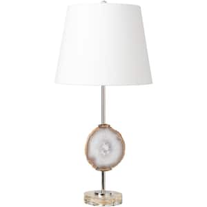 Hanna 27.25 in. Silver Indoor Table Lamp