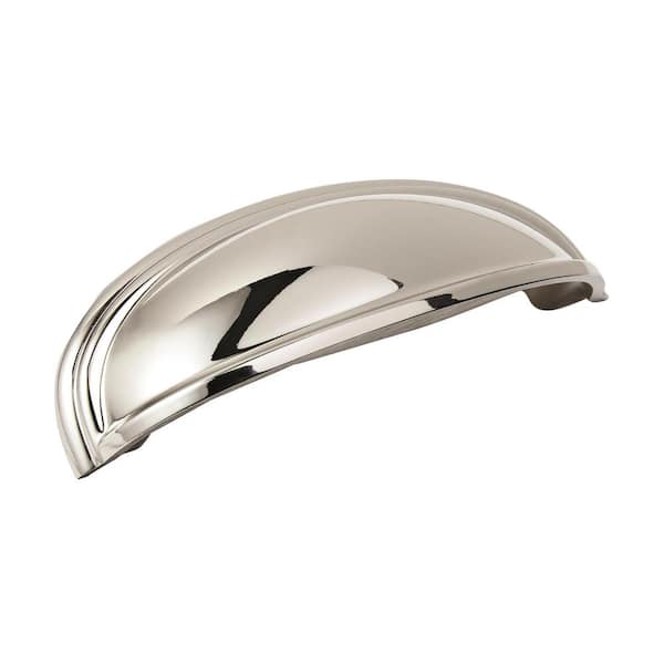 Amerock Ashby 4 in (102 mm) & 3 in (76 mm) Polished Nickel Cabinet Cup Pull