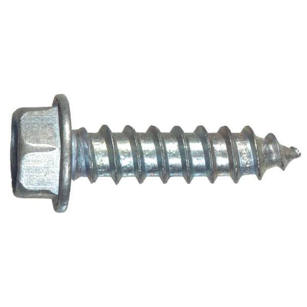 Hillman 12 in. x 1/2 in. Metal Hex-Washer-Head Unslotted Screw