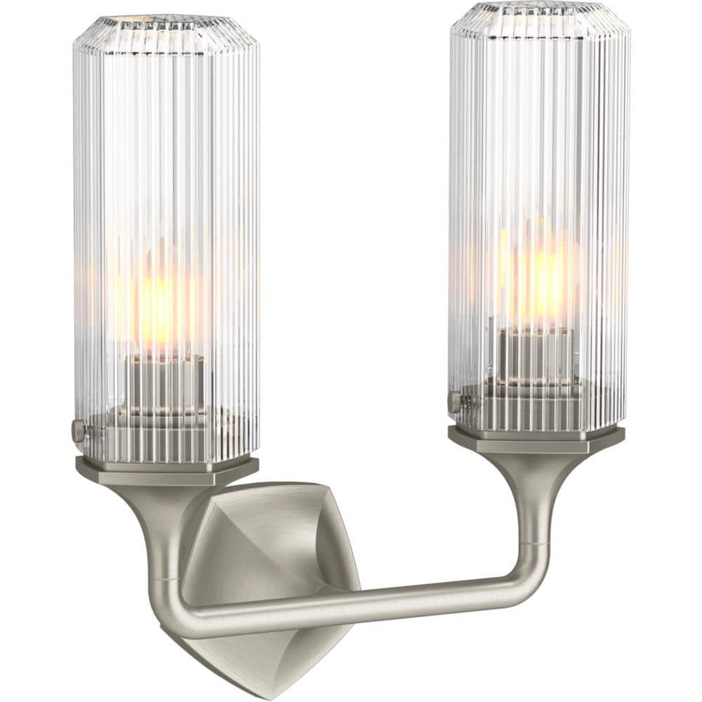 Brushed Nickel 14" Direct Wired Electric Sconce