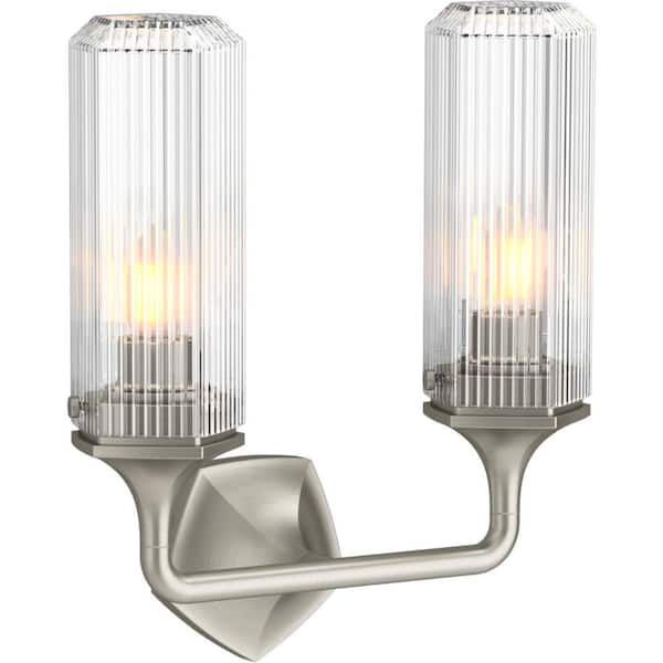 KOHLER Occasion 2-Light Brushed Nickel Wall Sconce