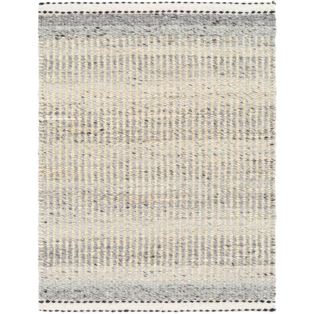Handmade Lessie 6' x 9' Flat Woven Wool-Blend Gray Area Rug