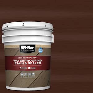 5 gal. #ST-117 Russet Semi-Transparent Waterproofing Exterior Wood Stain and Sealer