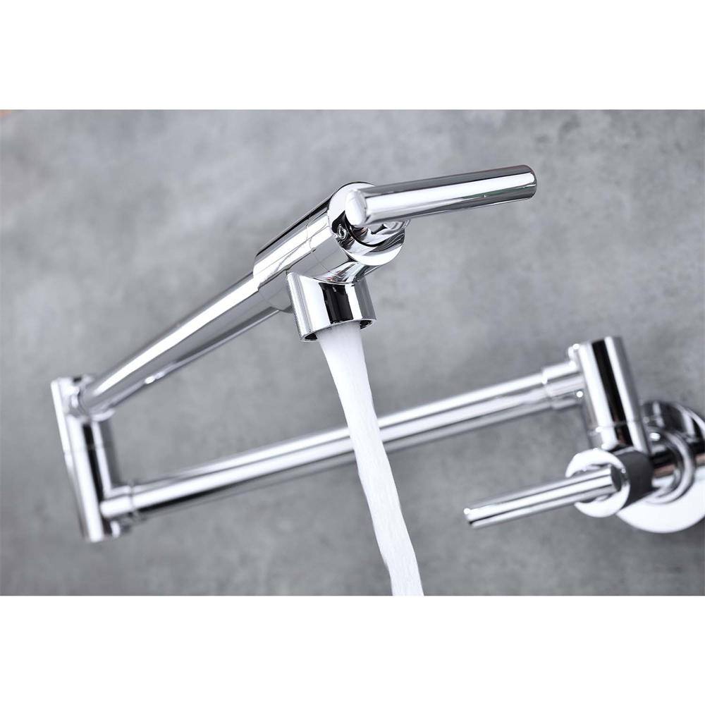 Chrome Wall Mount Folding Kitchen Pot Filler Faucet