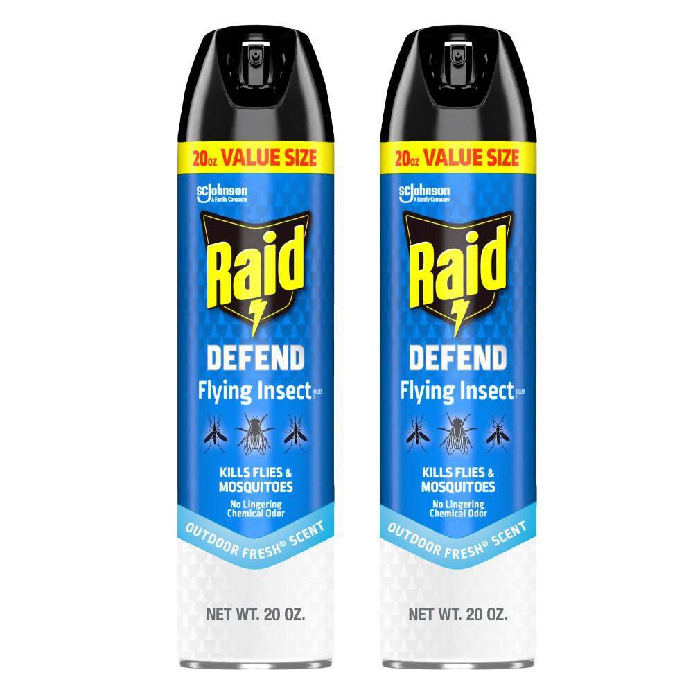 Falcon Insect Spray Raid 20 oz. Defend Flying Insect Killer 7, Flying Insect Spray Can ...