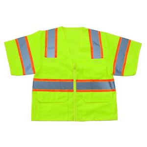 High Visibility Lime Green Class 3 Safety Vest