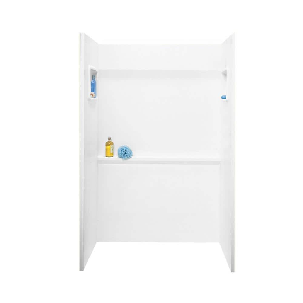 34 in. x 48 in. x 72 in. 3-Piece Direct-to-Stud Alcove Shower Surround in White price history on PriceWatchPro